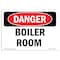 Signmission Safety Sign, OSHA Danger, 5" Height, Boiler Room, Landscape OS-DS-D-57-L-1049 - alternate 1